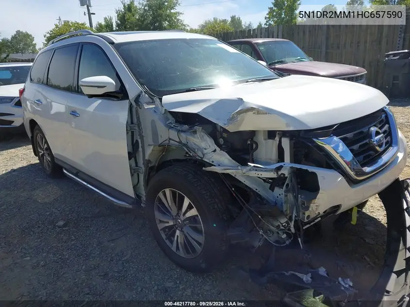 NISSAN PATHFINDER 2017, VIN 5N1DR2MM1HC657590
