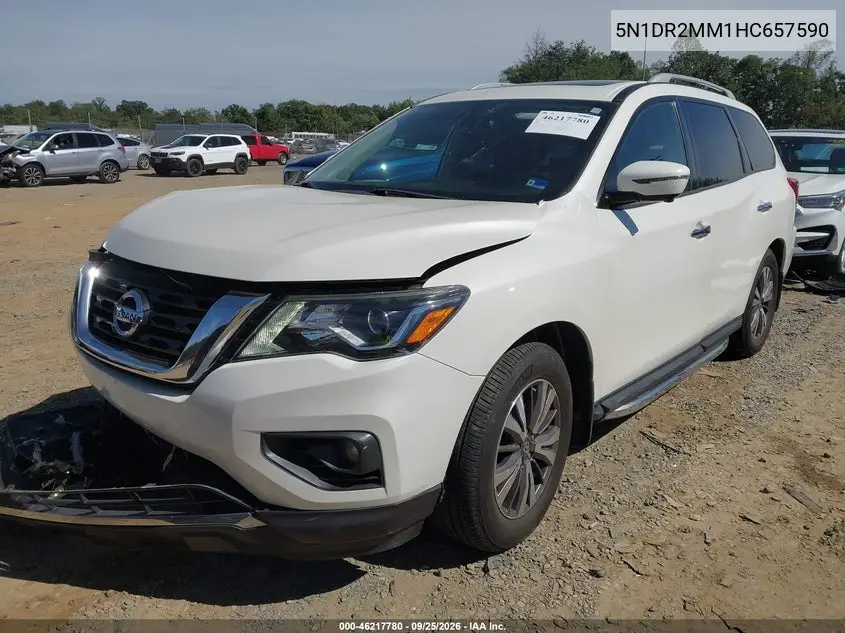 2017 NISSAN PATHFINDER VIN 5N1DR2MM1HC657590 — фото 2