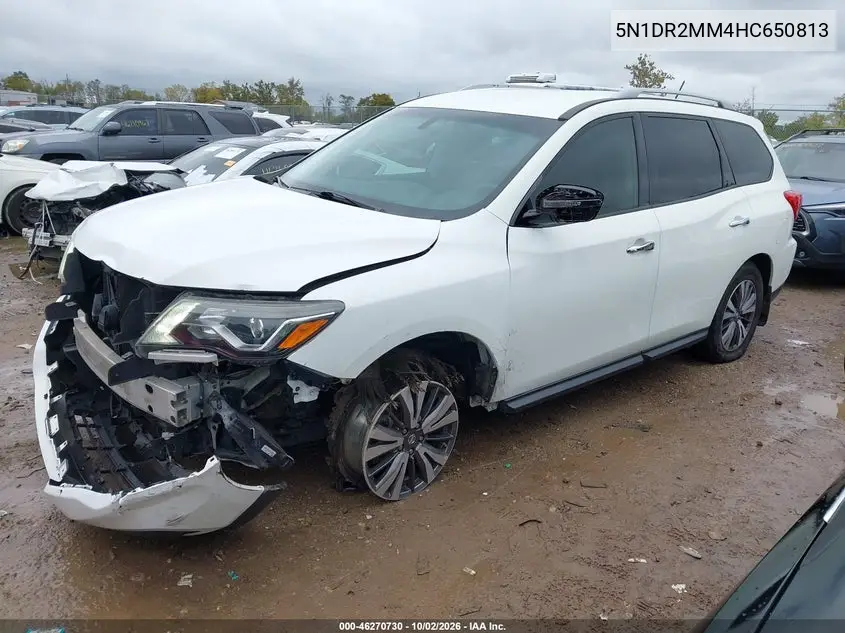 2017 NISSAN PATHFINDER VIN 5N1DR2MM4HC650813 — фото 2