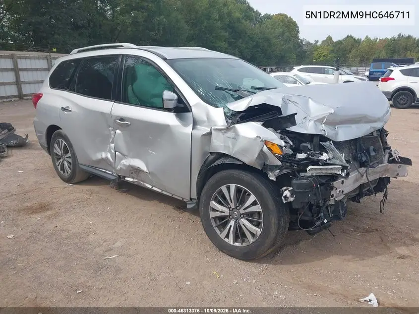NISSAN PATHFINDER 2017, VIN 5N1DR2MM9HC646711