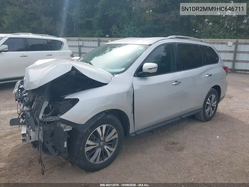 2017 NISSAN PATHFINDER VIN 5N1DR2MM9HC646711 — фото 2
