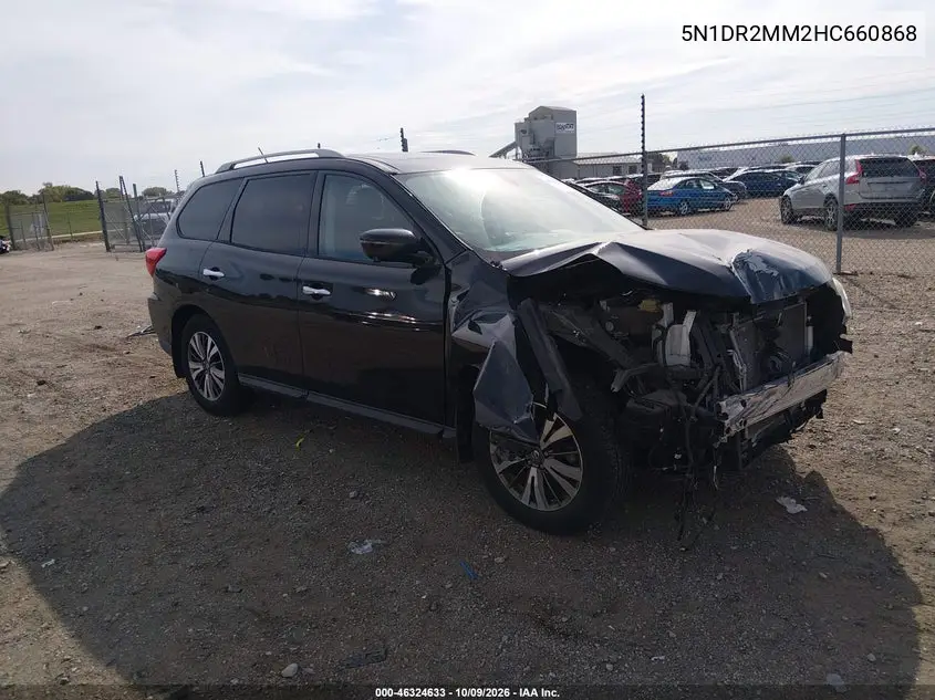 NISSAN PATHFINDER 2017, VIN 5N1DR2MM2HC660868