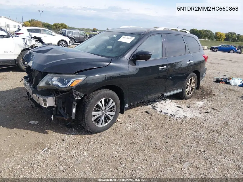 2017 NISSAN PATHFINDER VIN 5N1DR2MM2HC660868 — фото 2