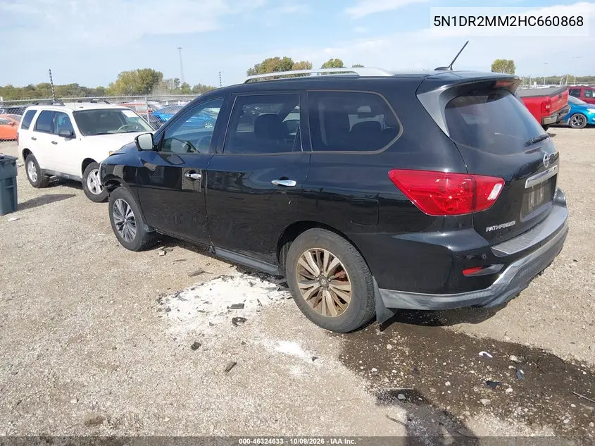2017 NISSAN PATHFINDER VIN 5N1DR2MM2HC660868 — фото 3