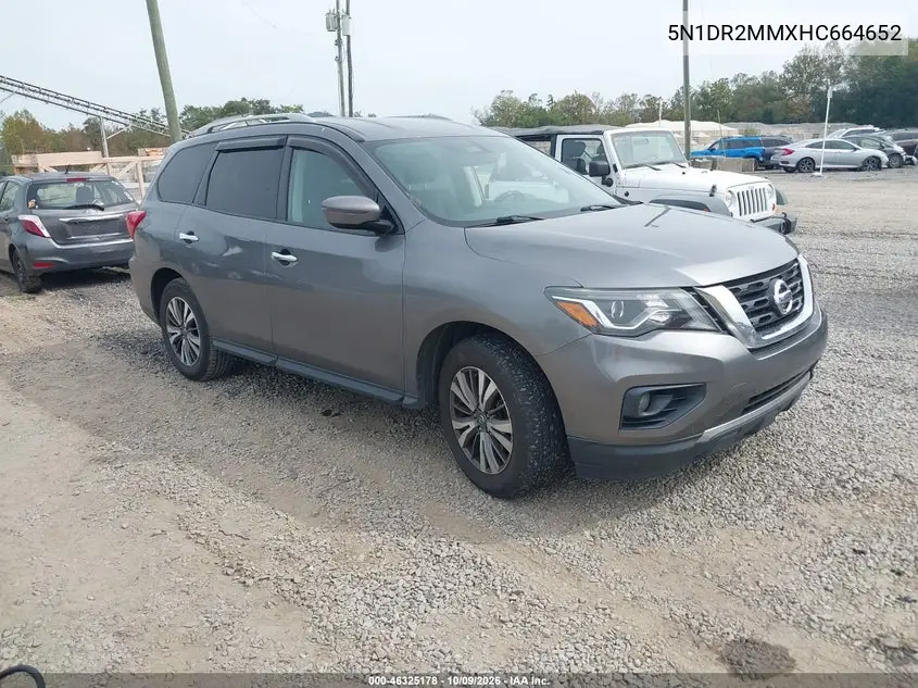 NISSAN PATHFINDER 2017, VIN 5N1DR2MMXHC664652