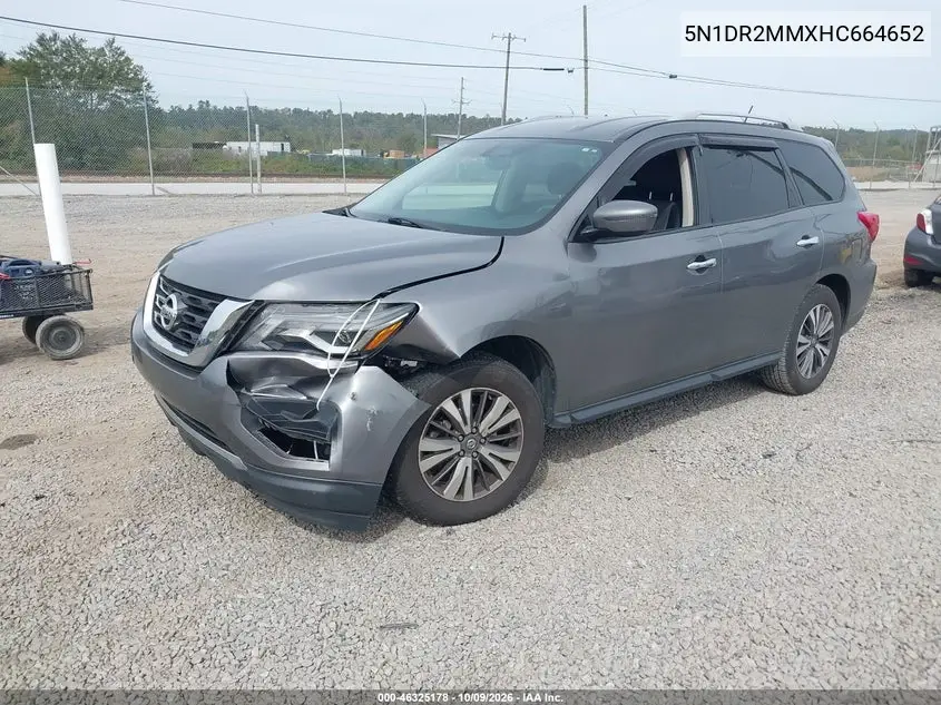 2017 NISSAN PATHFINDER VIN 5N1DR2MMXHC664652 — фото 2