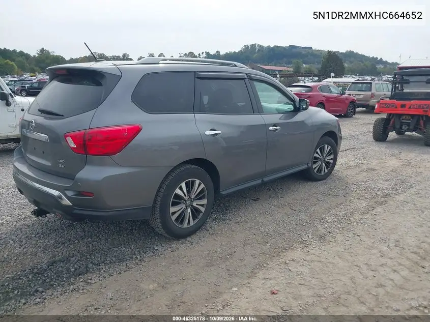 2017 NISSAN PATHFINDER VIN 5N1DR2MMXHC664652 — фото 4
