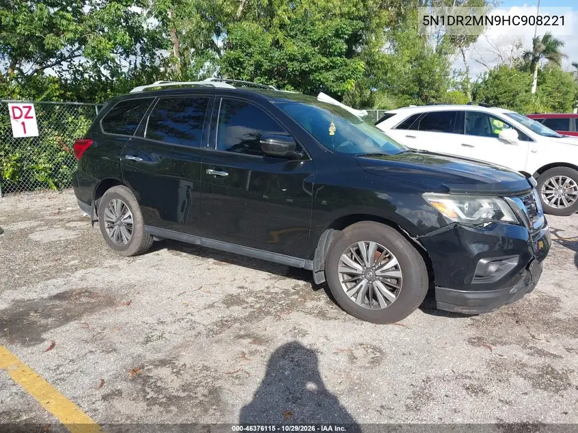 NISSAN PATHFINDER 2017, VIN 5N1DR2MN9HC908221