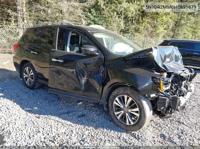 NISSAN PATHFINDER 2017, VIN 5N1DR2MM0HC691679