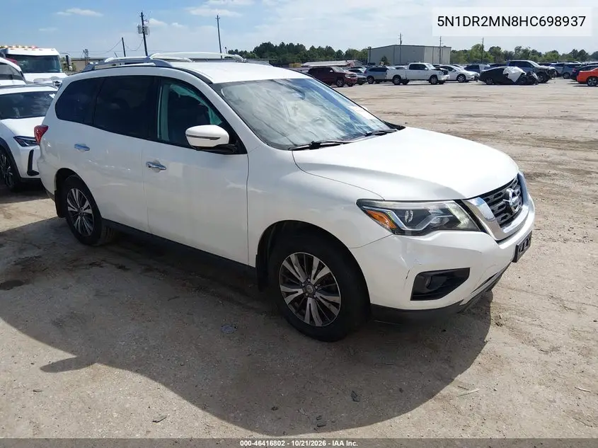 NISSAN PATHFINDER 2017, VIN 5N1DR2MN8HC698937