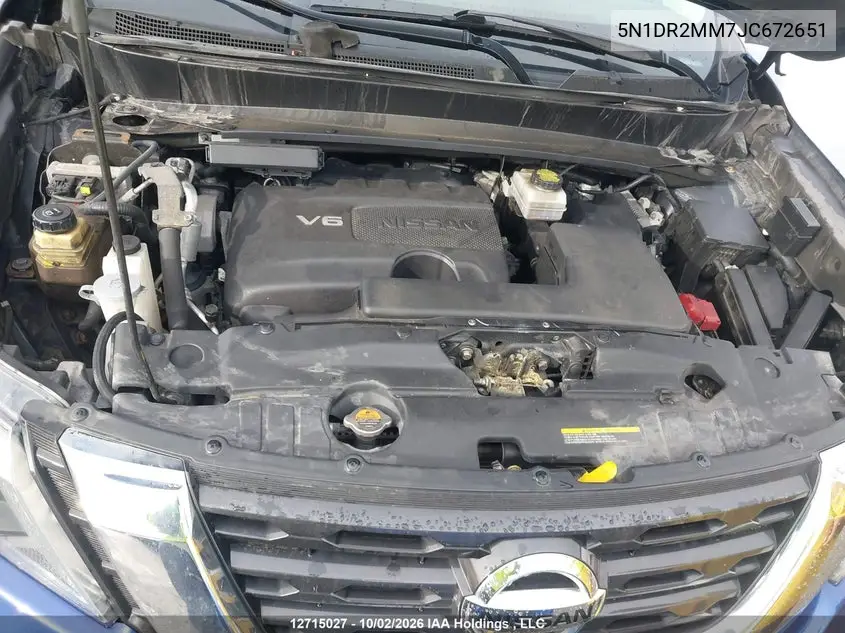 2018 NISSAN PATHFINDER VIN 5N1DR2MM7JC672651 — фото 10
