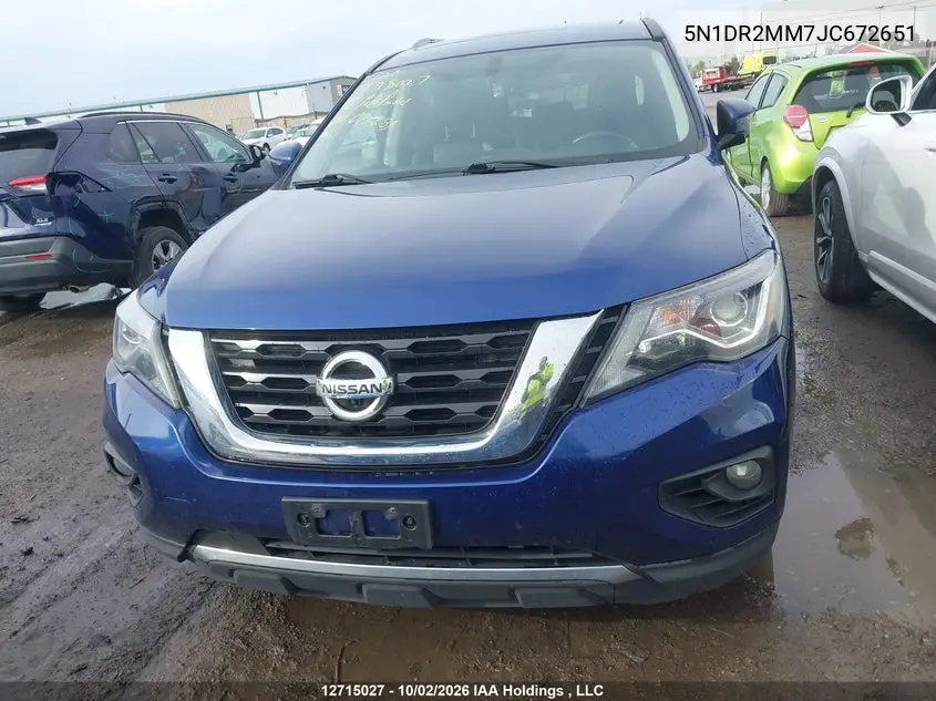 2018 NISSAN PATHFINDER VIN 5N1DR2MM7JC672651 — фото 12