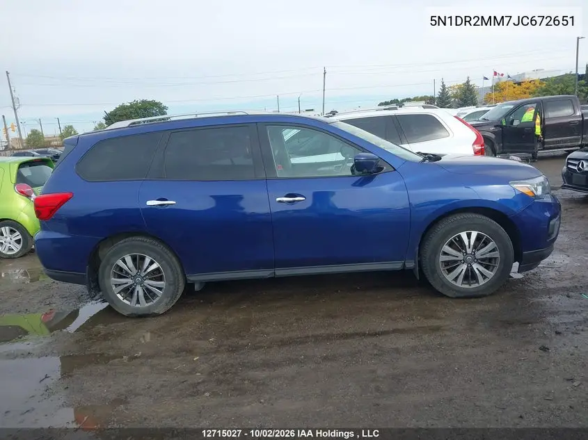 2018 NISSAN PATHFINDER VIN 5N1DR2MM7JC672651 — фото 13