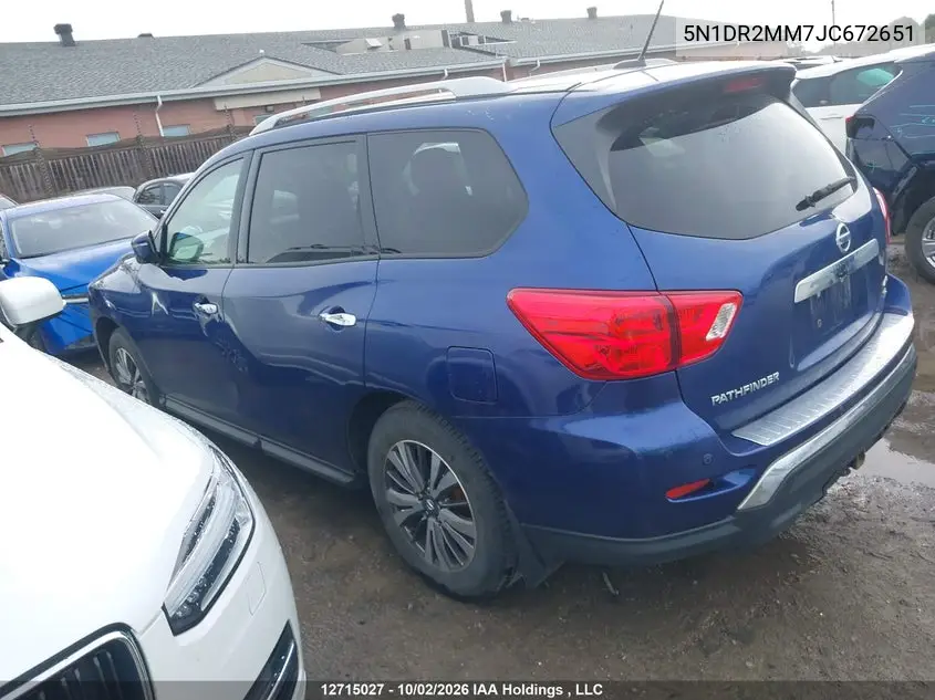 2018 NISSAN PATHFINDER VIN 5N1DR2MM7JC672651 — фото 3