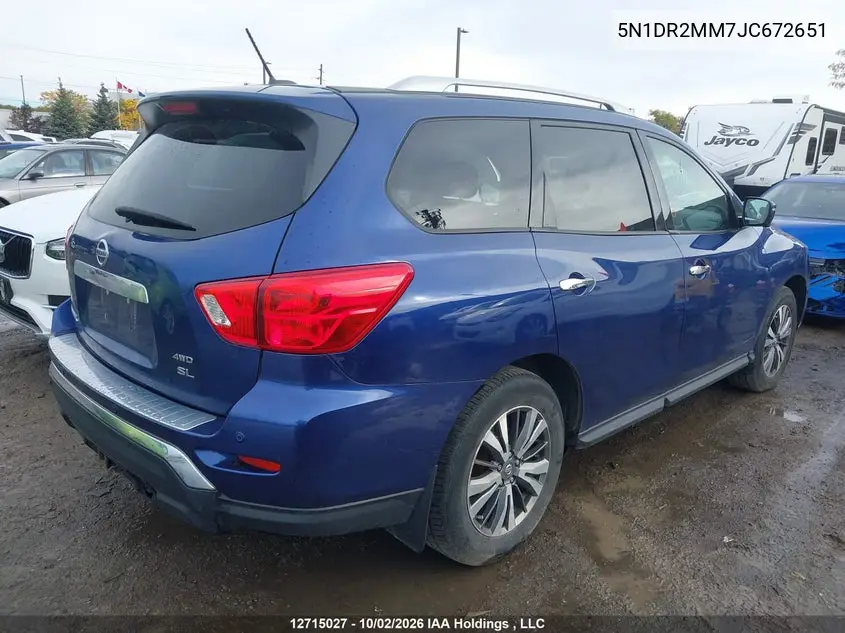 2018 NISSAN PATHFINDER VIN 5N1DR2MM7JC672651 — фото 4