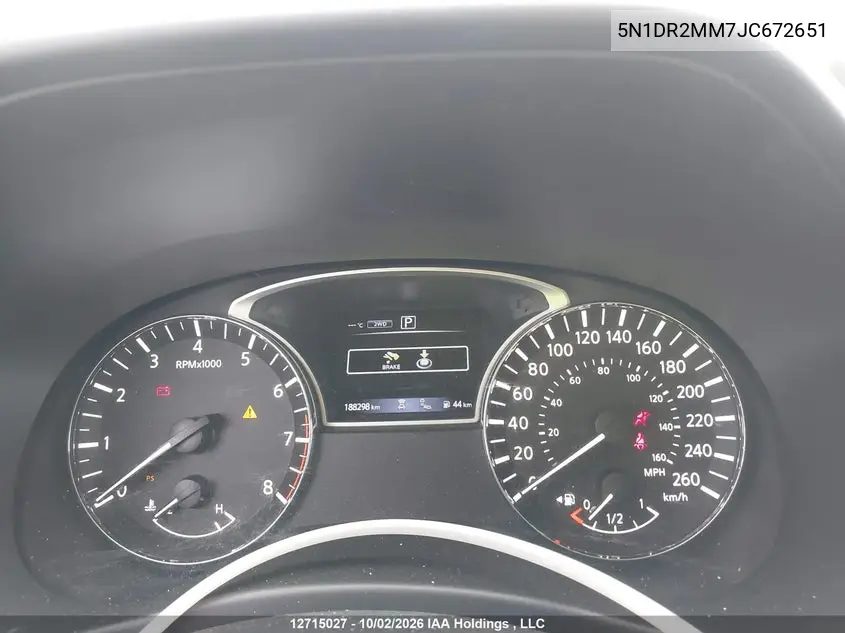 2018 NISSAN PATHFINDER VIN 5N1DR2MM7JC672651 — фото 7