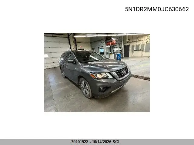 NISSAN PATHFINDER 2018, VIN 5N1DR2MM0JC630662