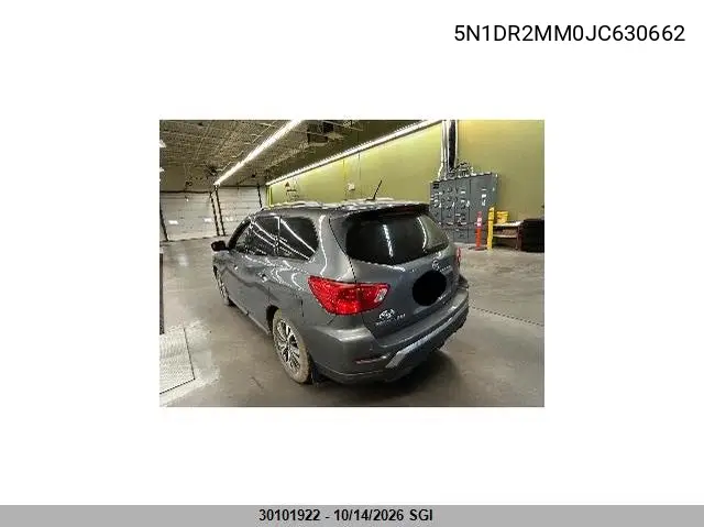 2018 NISSAN PATHFINDER VIN 5N1DR2MM0JC630662 — фото 3