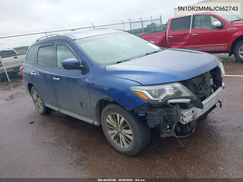 NISSAN PATHFINDER 2018, VIN 5N1DR2MM6JC662743