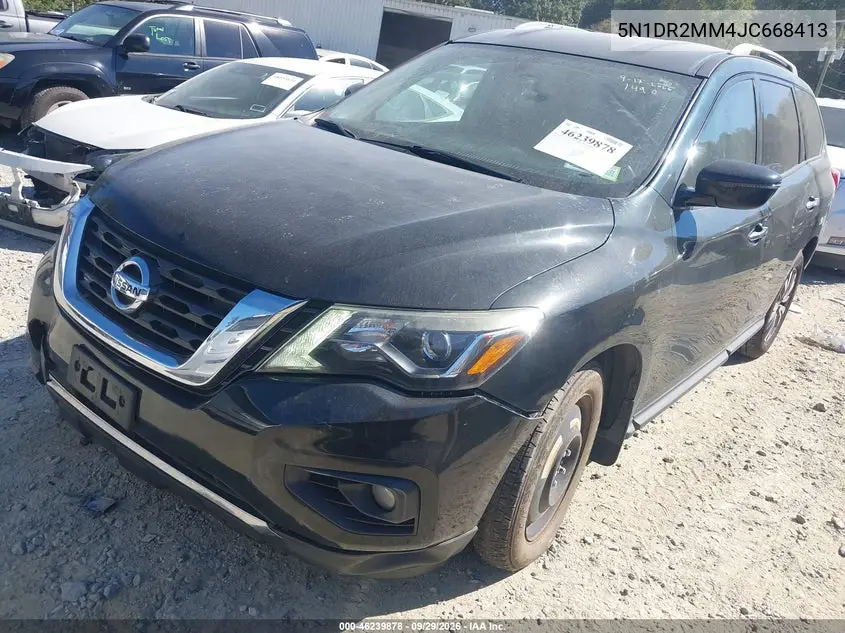2018 NISSAN PATHFINDER VIN 5N1DR2MM4JC668413 — фото 2
