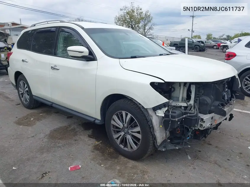 NISSAN PATHFINDER 2018, VIN 5N1DR2MN8JC611737