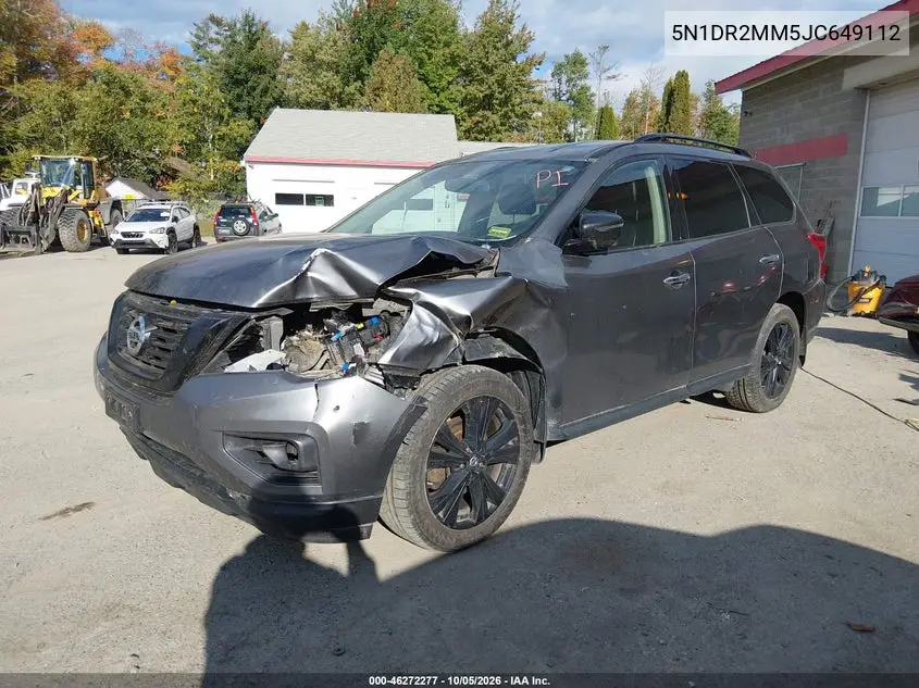 2018 NISSAN PATHFINDER VIN 5N1DR2MM5JC649112 — фото 2