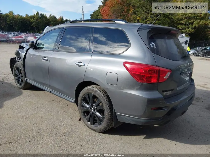 2018 NISSAN PATHFINDER VIN 5N1DR2MM5JC649112 — фото 3