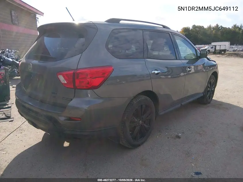2018 NISSAN PATHFINDER VIN 5N1DR2MM5JC649112 — фото 4