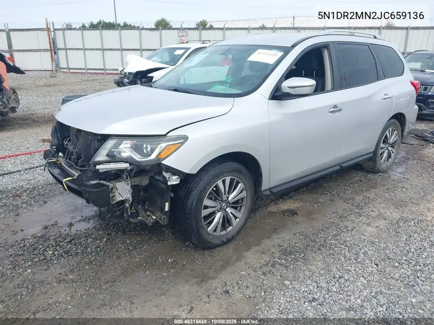 2018 NISSAN PATHFINDER VIN 5N1DR2MN2JC659136 — фото 2