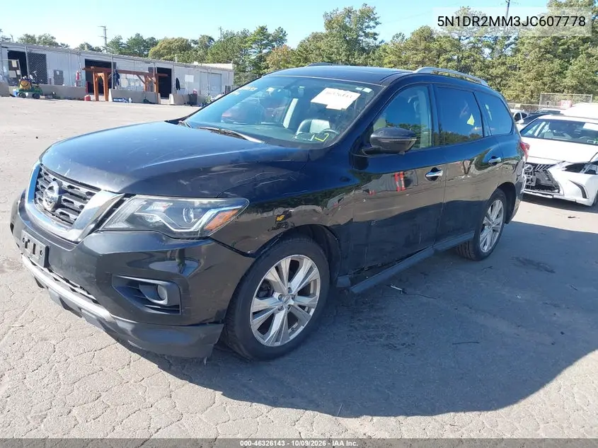 2018 NISSAN PATHFINDER VIN 5N1DR2MM3JC607778 — фото 2