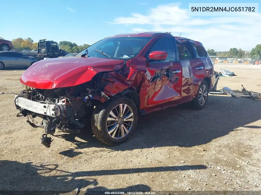 2018 NISSAN PATHFINDER VIN 5N1DR2MN4JC651782 — фото 2