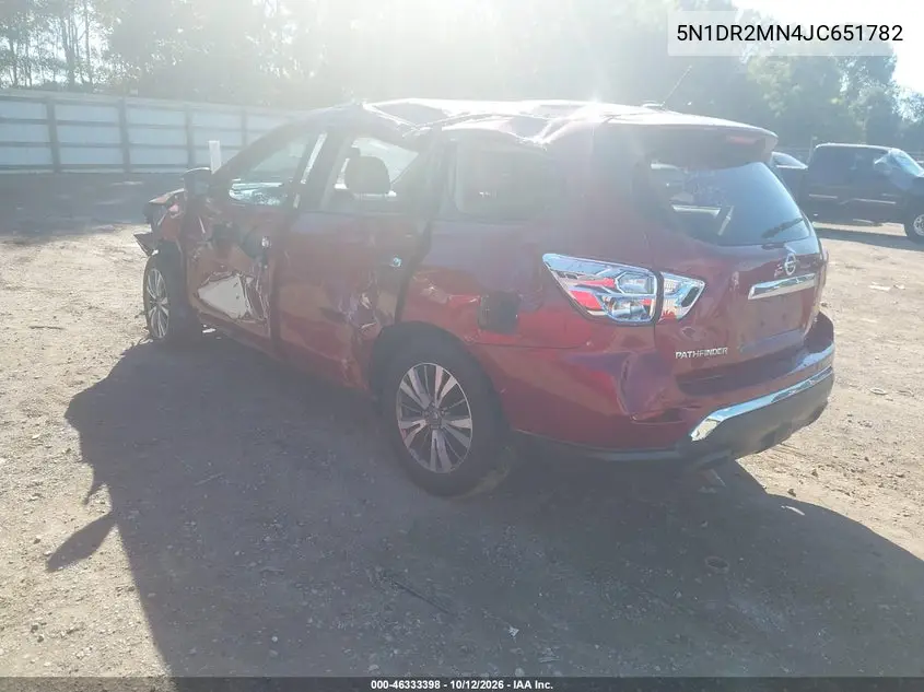 2018 NISSAN PATHFINDER VIN 5N1DR2MN4JC651782 — фото 3