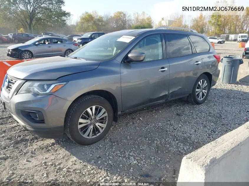 2018 NISSAN PATHFINDER VIN 5N1DR2MM2JC676669 — фото 2