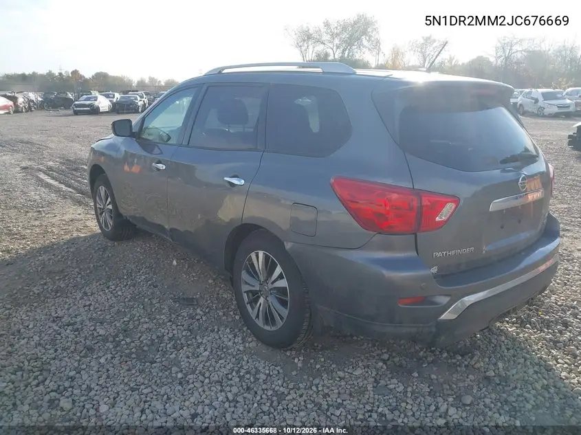 2018 NISSAN PATHFINDER VIN 5N1DR2MM2JC676669 — фото 3