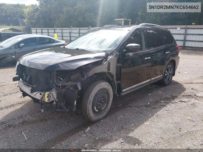 2019 NISSAN PATHFINDER VIN 5N1DR2MN7KC654662 — фото 2