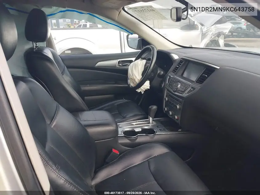 2019 NISSAN PATHFINDER VIN 5N1DR2MN9KC643758 — фото 5