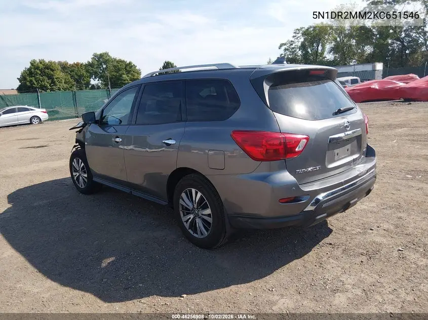 2019 NISSAN PATHFINDER VIN 5N1DR2MM2KC651546 — фото 3