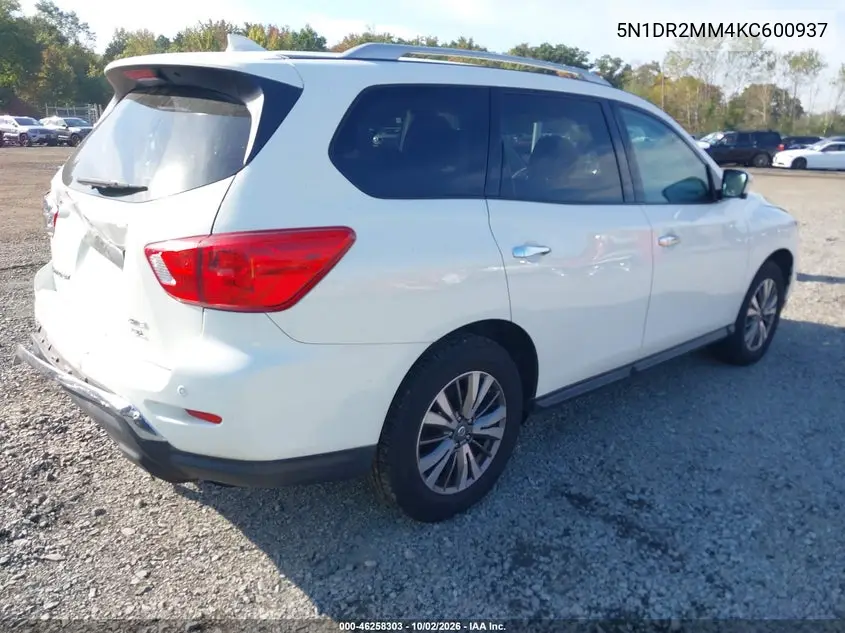 2019 NISSAN PATHFINDER VIN 5N1DR2MM4KC600937 — фото 4
