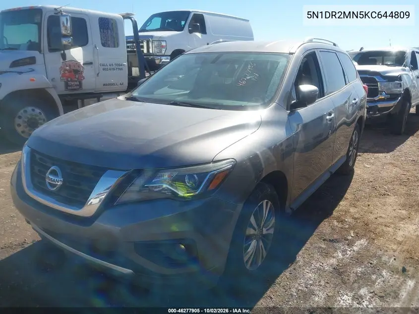 2019 NISSAN PATHFINDER VIN 5N1DR2MN5KC644809 — фото 2