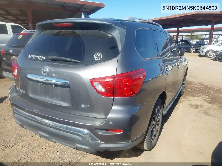 2019 NISSAN PATHFINDER VIN 5N1DR2MN5KC644809 — фото 4