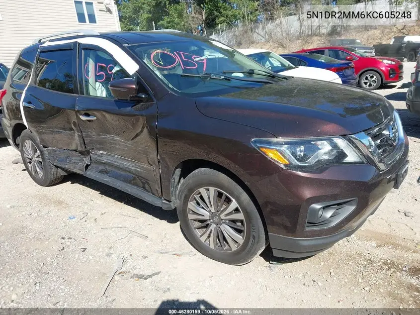 NISSAN PATHFINDER 2019, VIN 5N1DR2MM6KC605248