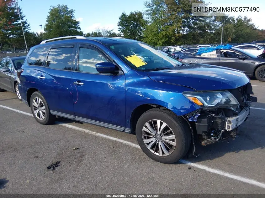 NISSAN PATHFINDER 2019, VIN 5N1DR2MM3KC577490