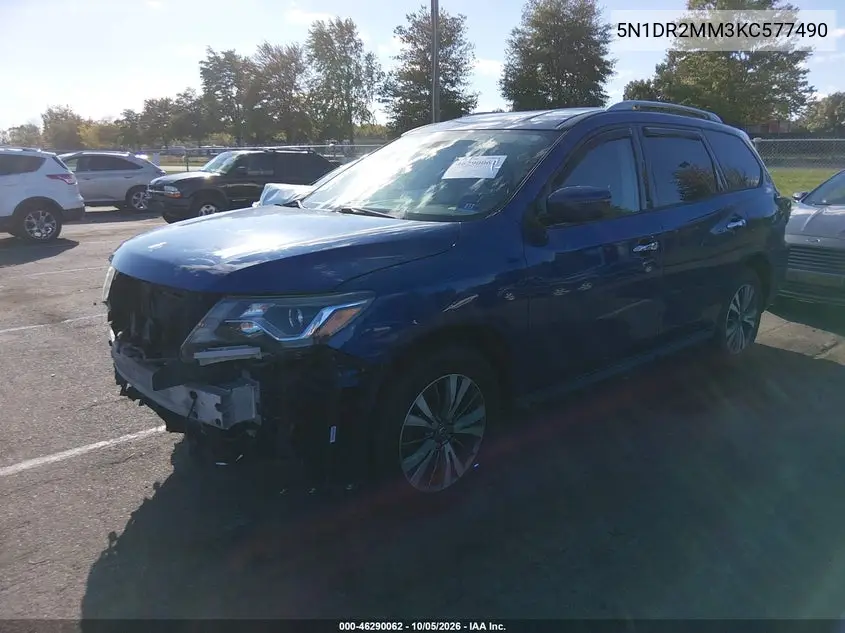 2019 NISSAN PATHFINDER VIN 5N1DR2MM3KC577490 — фото 2