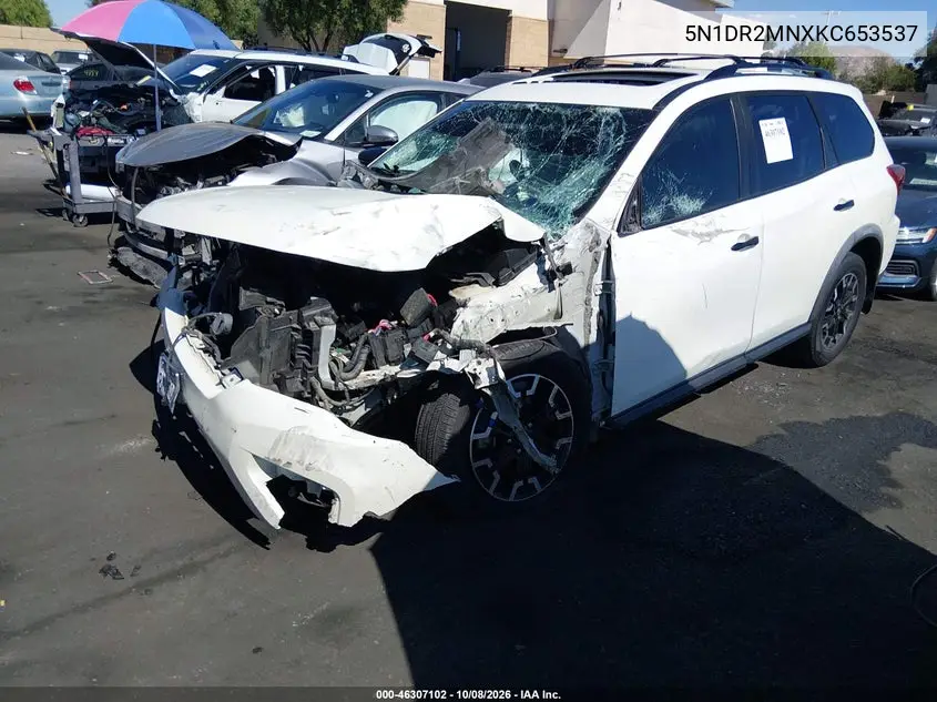 2019 NISSAN PATHFINDER VIN 5N1DR2MNXKC653537 — фото 2