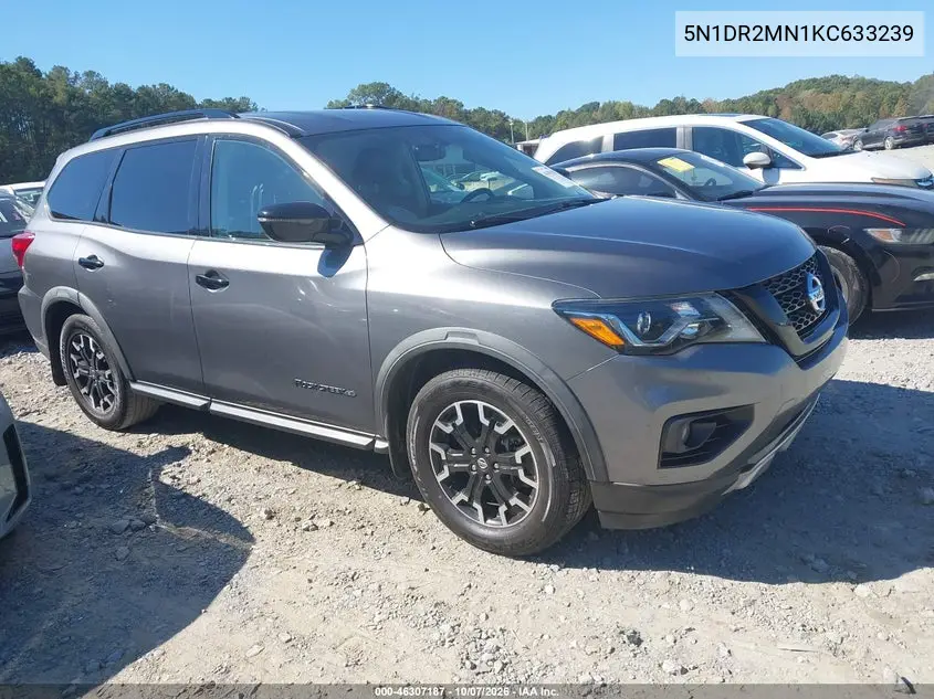 NISSAN PATHFINDER 2019, VIN 5N1DR2MN1KC633239