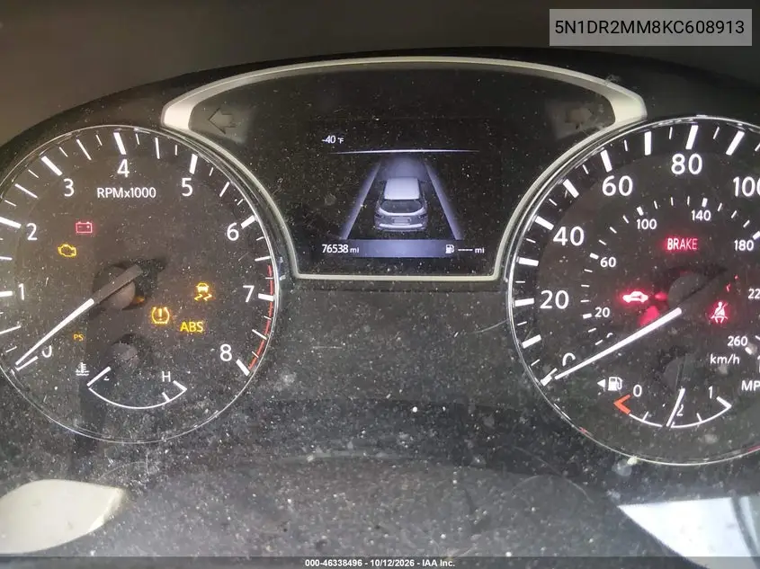 2019 NISSAN PATHFINDER VIN 5N1DR2MM8KC608913 — фото 7