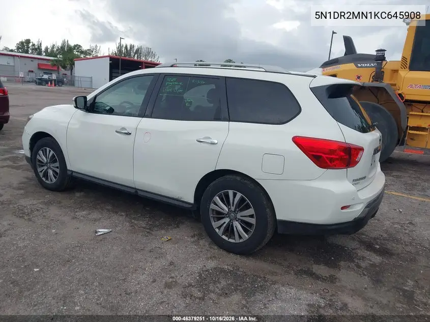 2019 NISSAN PATHFINDER VIN 5N1DR2MN1KC645908 — фото 3