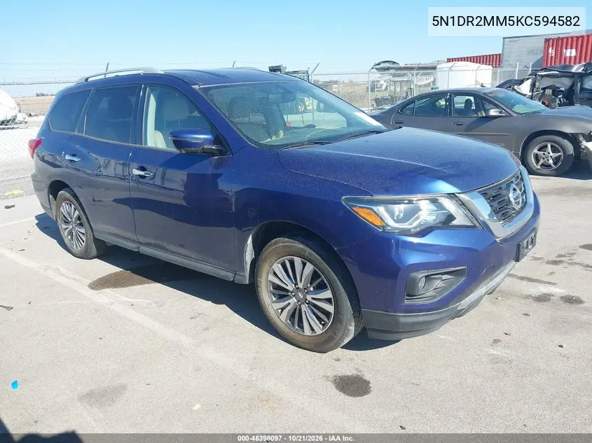 NISSAN PATHFINDER 2019, VIN 5N1DR2MM5KC594582