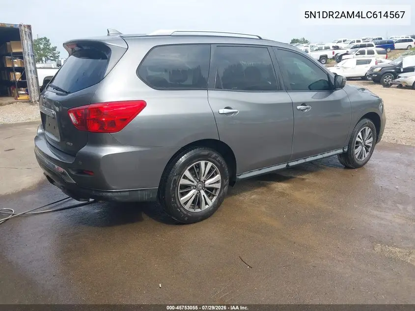 2020 NISSAN PATHFINDER VIN 5N1DR2AM4LC614567 — фото 4