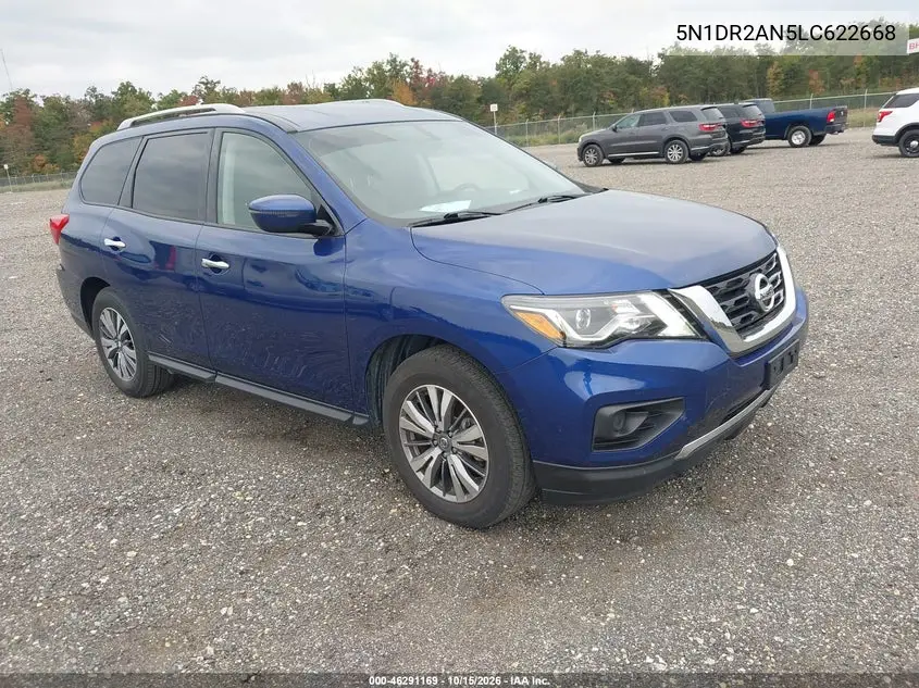 NISSAN PATHFINDER 2020, VIN 5N1DR2AN5LC622668